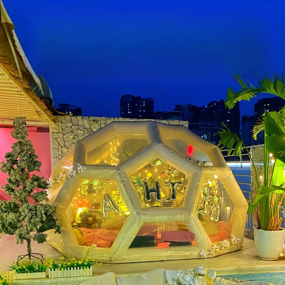 

Inflatable transparent tent bubble house