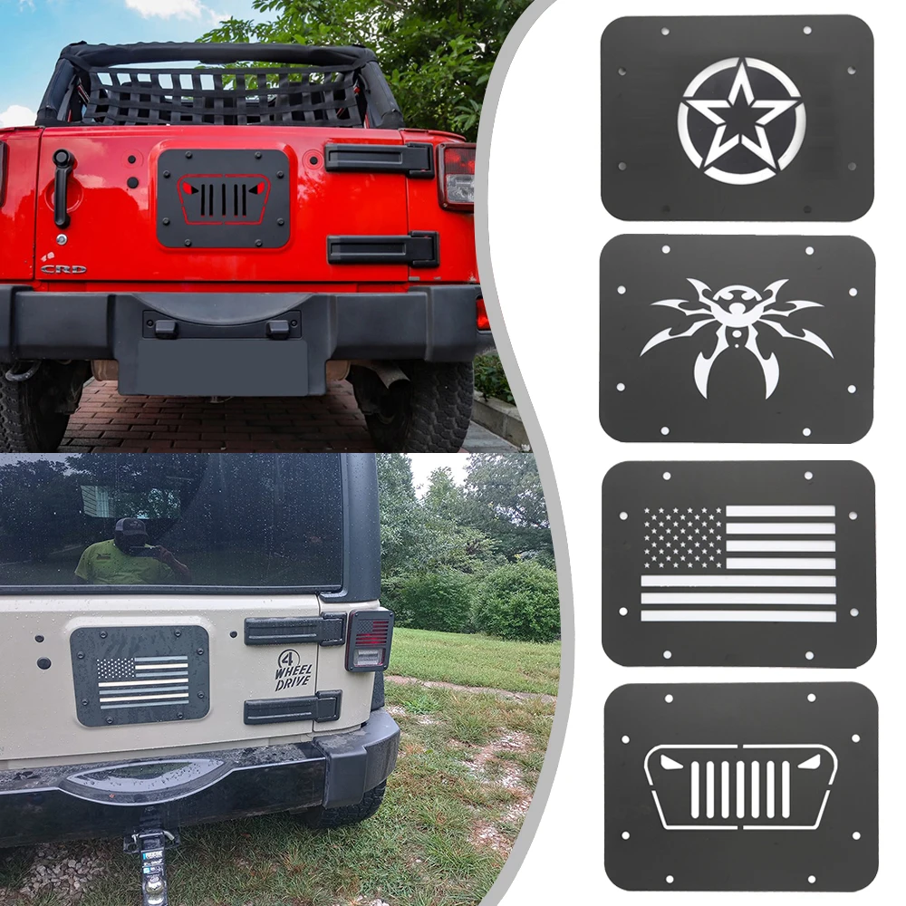 

Spare Tire Carrier Delete Filler Plate Tailgate Vent-Plate Cover With Aluminum For Jeep JK Wrangler & Unlimited 2007-2018