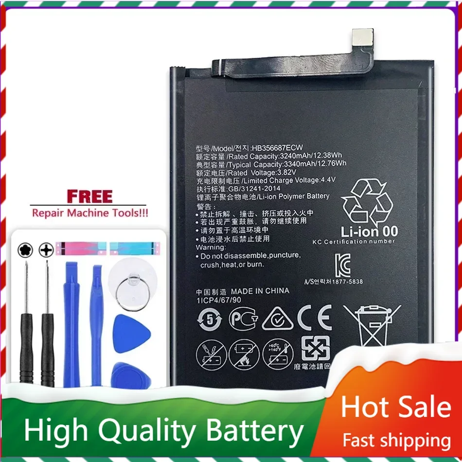 HB356687ECW Battery for Huawei Mate 10 Lite/G10/Nova 2i 3i/for Honor 9i 7X RNE-L01 L02 L03 BND-L21 L22 Portable Batteries Track