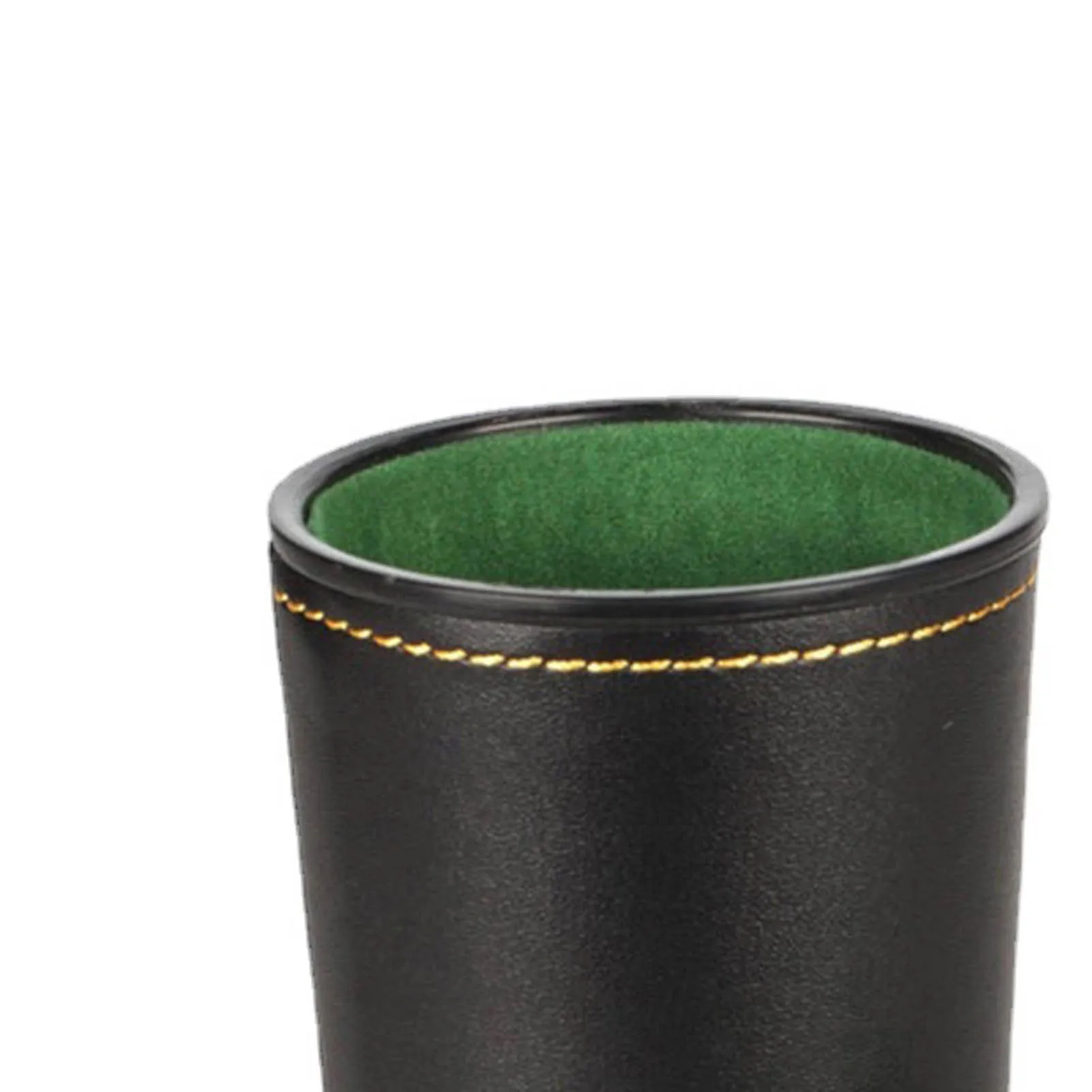 

PU Leather Dice Cup Set with 20 Dot Dices Exquisite Hand Feeling Black Shaking Box for Bar Home Dice Shaking Box Kit