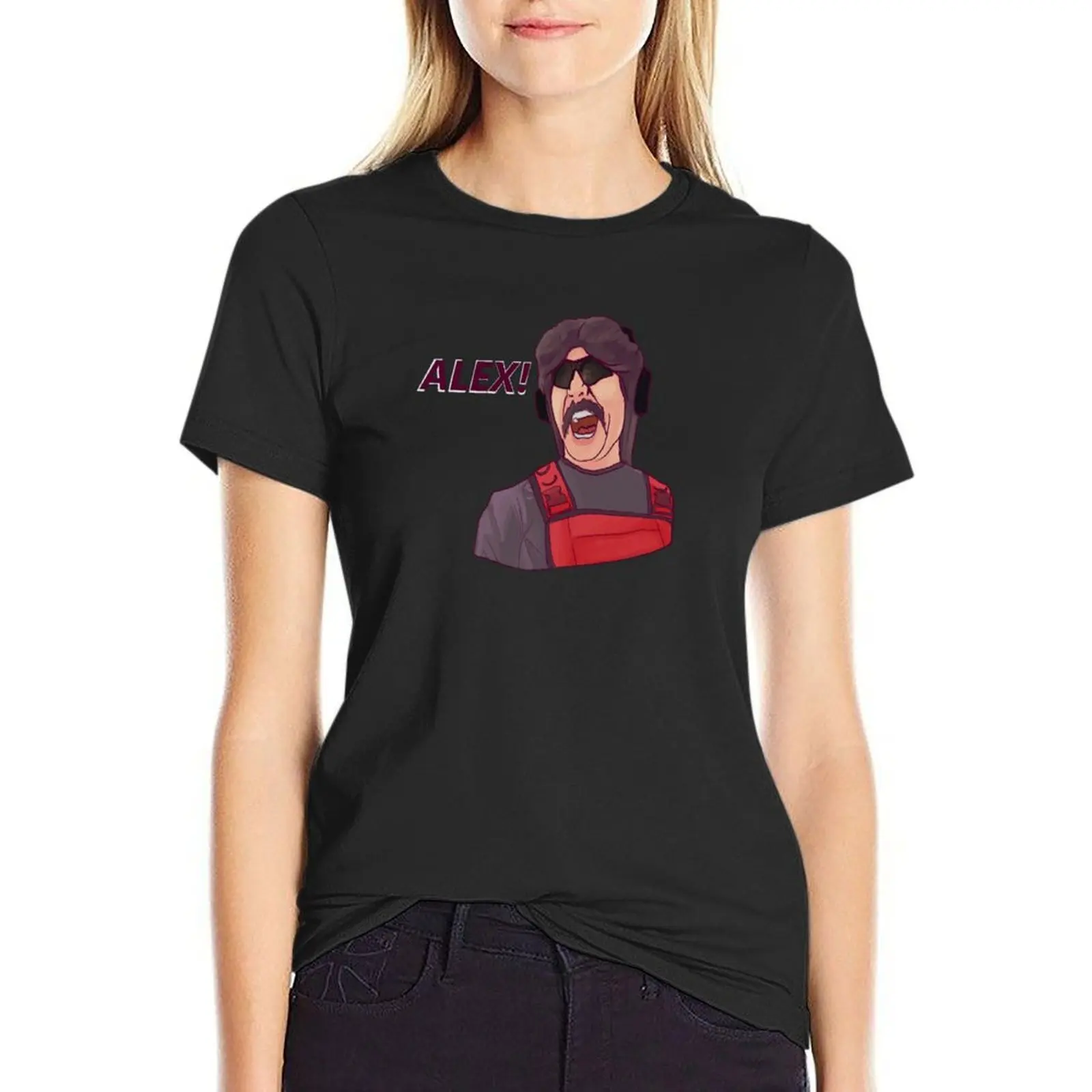 Dr Disrespect Yelling at Alex T-Shirt tees heavyweights sweat aesthetic clothes oversized workout shirts for Women