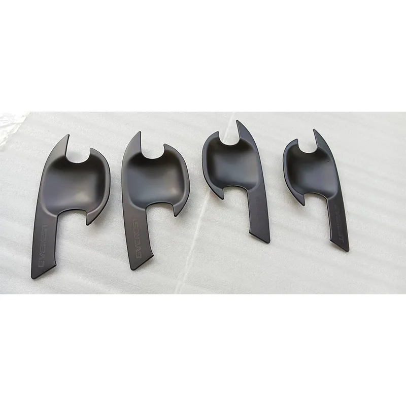 ABS البلاستيك مقبض الباب إكسسوارات خارجية لأبواب السيارات لفورد ايفرست 2015-2019 الخارجي أسود اللون الجسم أطقم اكسسوارات الكسوة