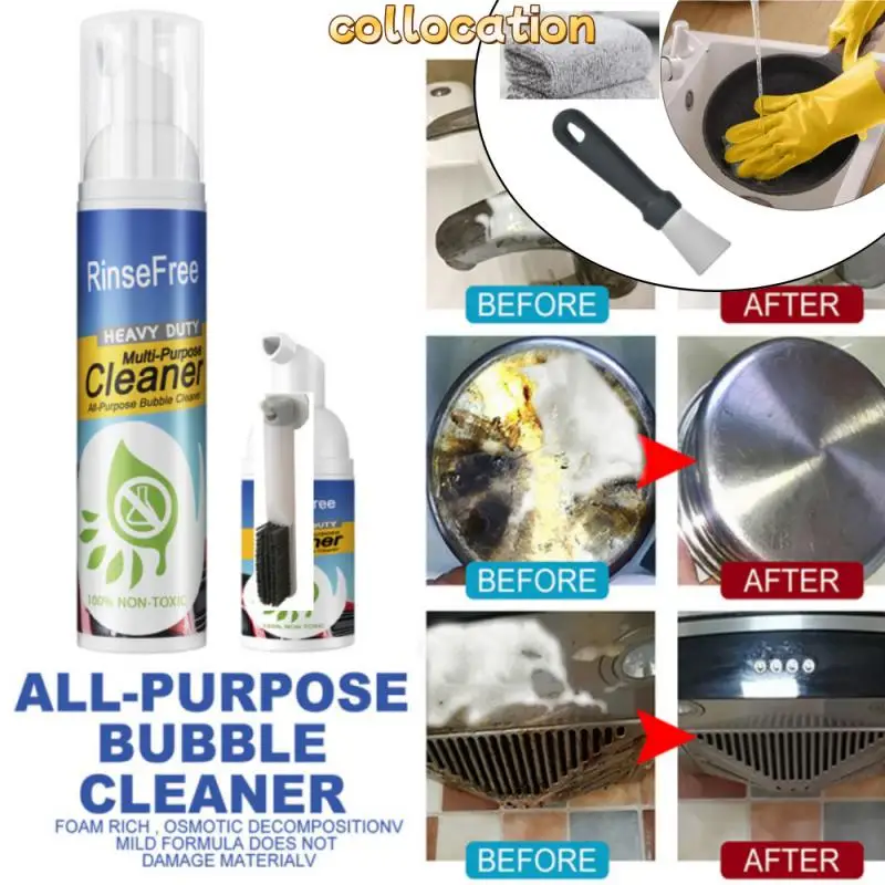 Multi-purpose Kitchen Cleaner Set with Clean Glove trowel Sponge Stove Range Hood Pot Oil Rust Removal Cream Detergent