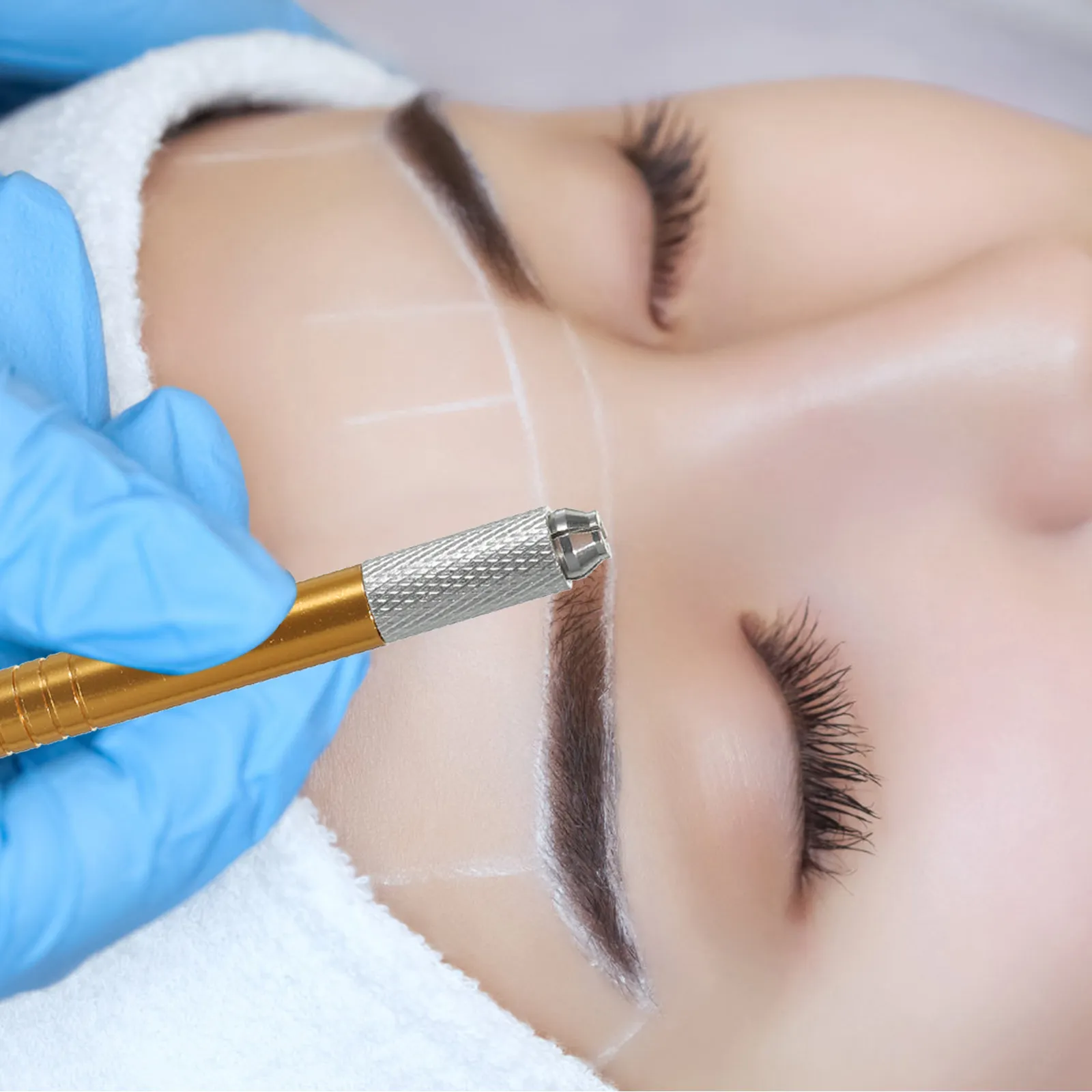 

Microblading Eyebrow Pen Professional Tattooing Tool Dual End Design Long Service Life Brow Makeup Device for Salon Use