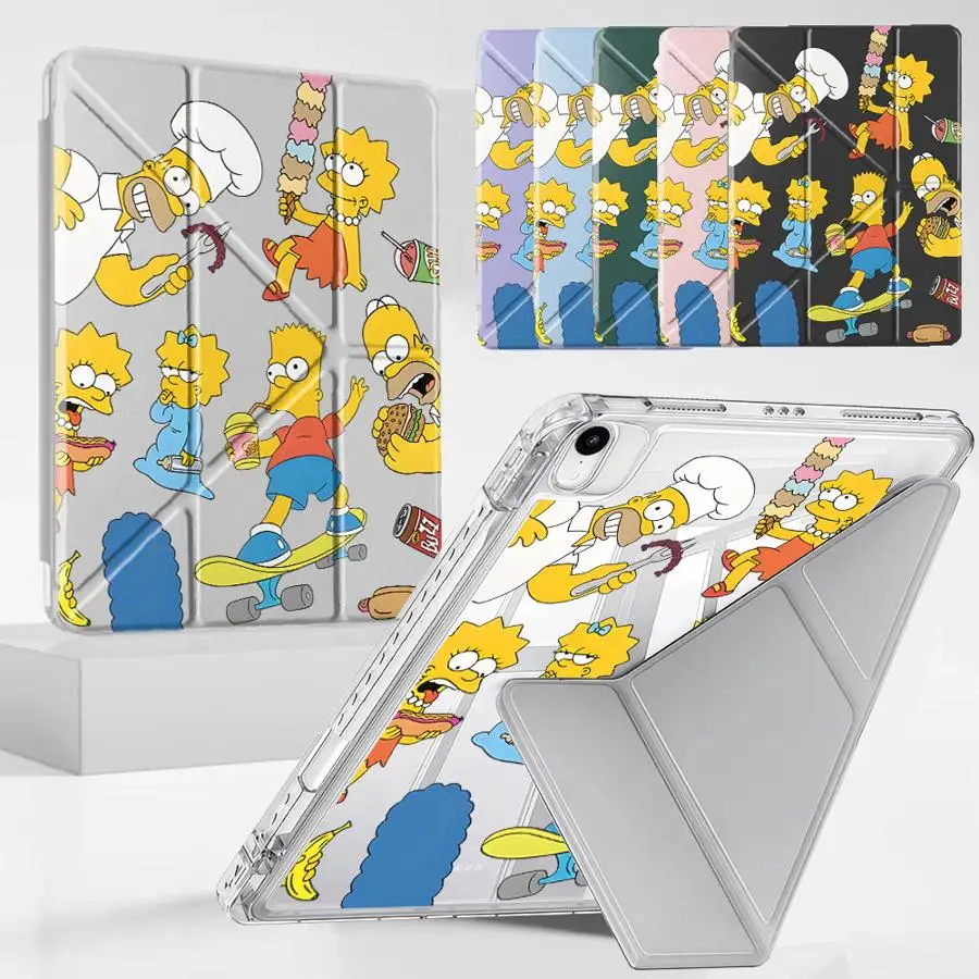 

Y-Fold Holder Cover Tablet Case For iPad Pro 2025 Air 4 5 M3 M2 M4 11inch Pro 11th 10th 9th 8th 7th 12.9inch Mini 6 7 Simpson