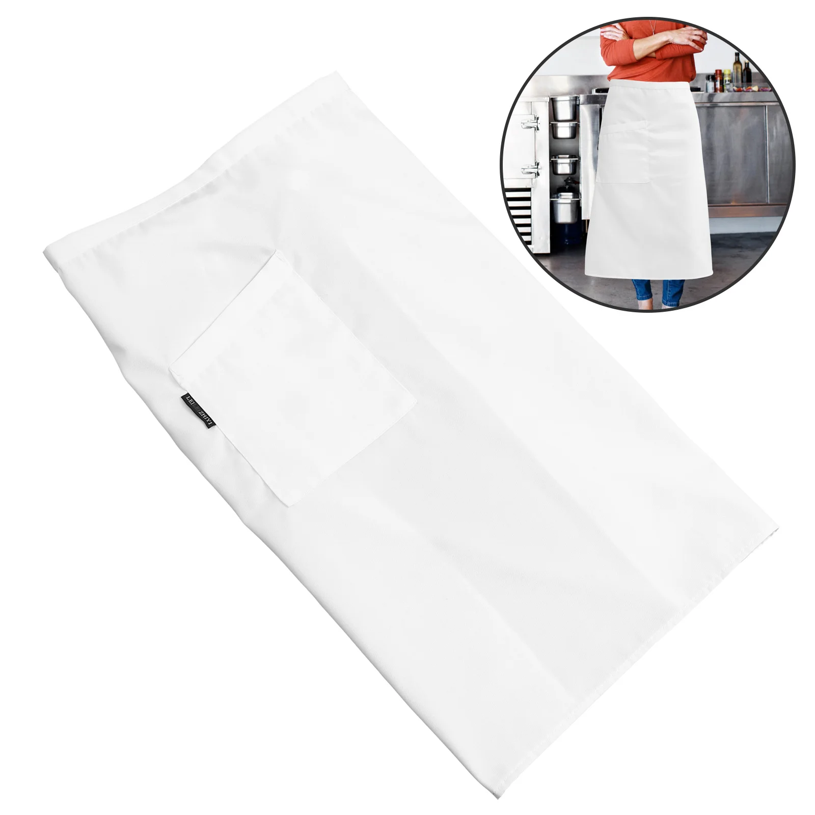 

Short Waist Apron For Chef Waiter Waitress Unisex Kitchen Camping Cooking Workwear Restaurant Hotel Barbecue Use