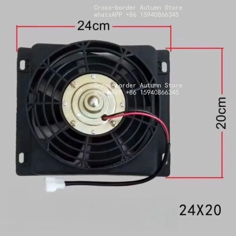 Suitable for Zongshen water tank fan Foton five-star Lovol closed tricycle cooling square fan 12 volts