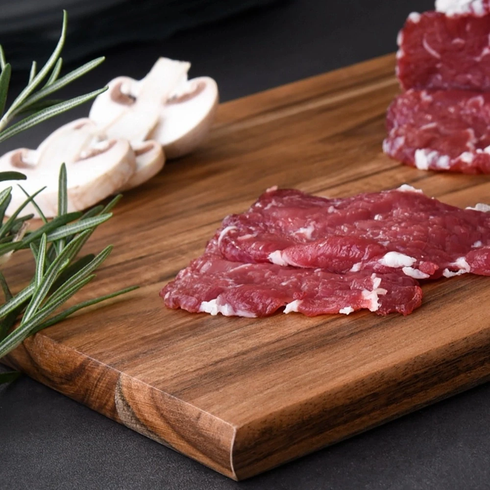

Thickened Solid Wood Cutting Boards Natural Color Smooth Surface Chopping Block Wood Rectangle Shape Cooked Food Tray Kitchen