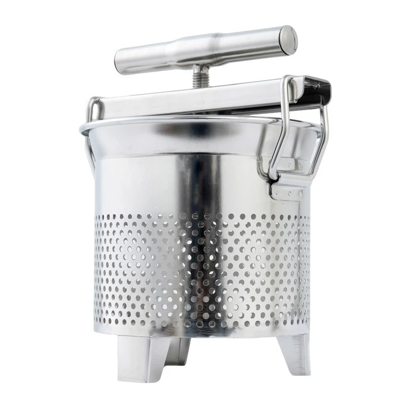 Stainless Steel Cone Vegetable Stuffing Squeezer Household Rice Wine Squeezer Vegetable Dehydration Manual 304 Stainless