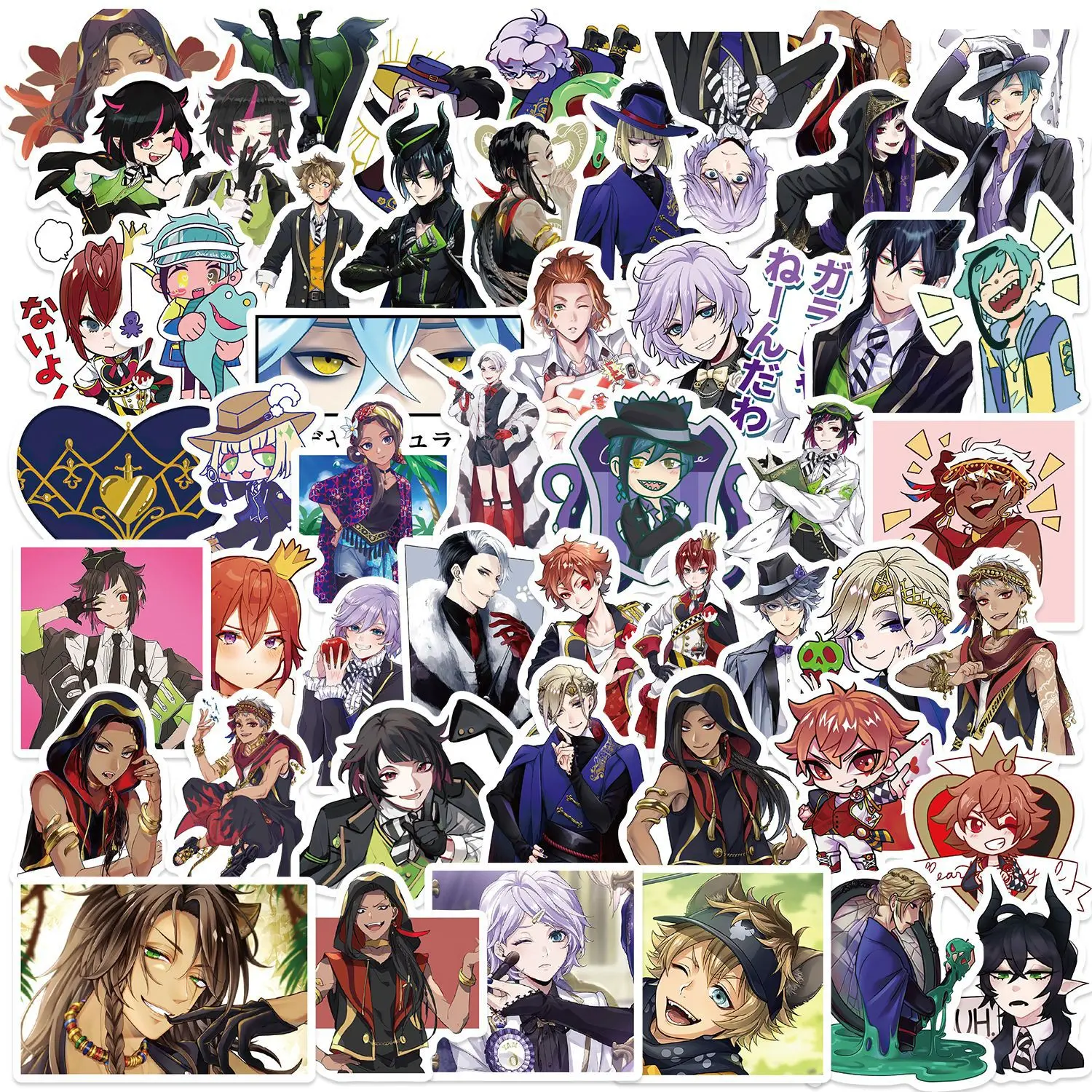 10/50PCS Disney Twisted-Wonderland Sticker Graffiti Decoration Sticker for Phone Computer Notebook Stationery DIY Toys Secret