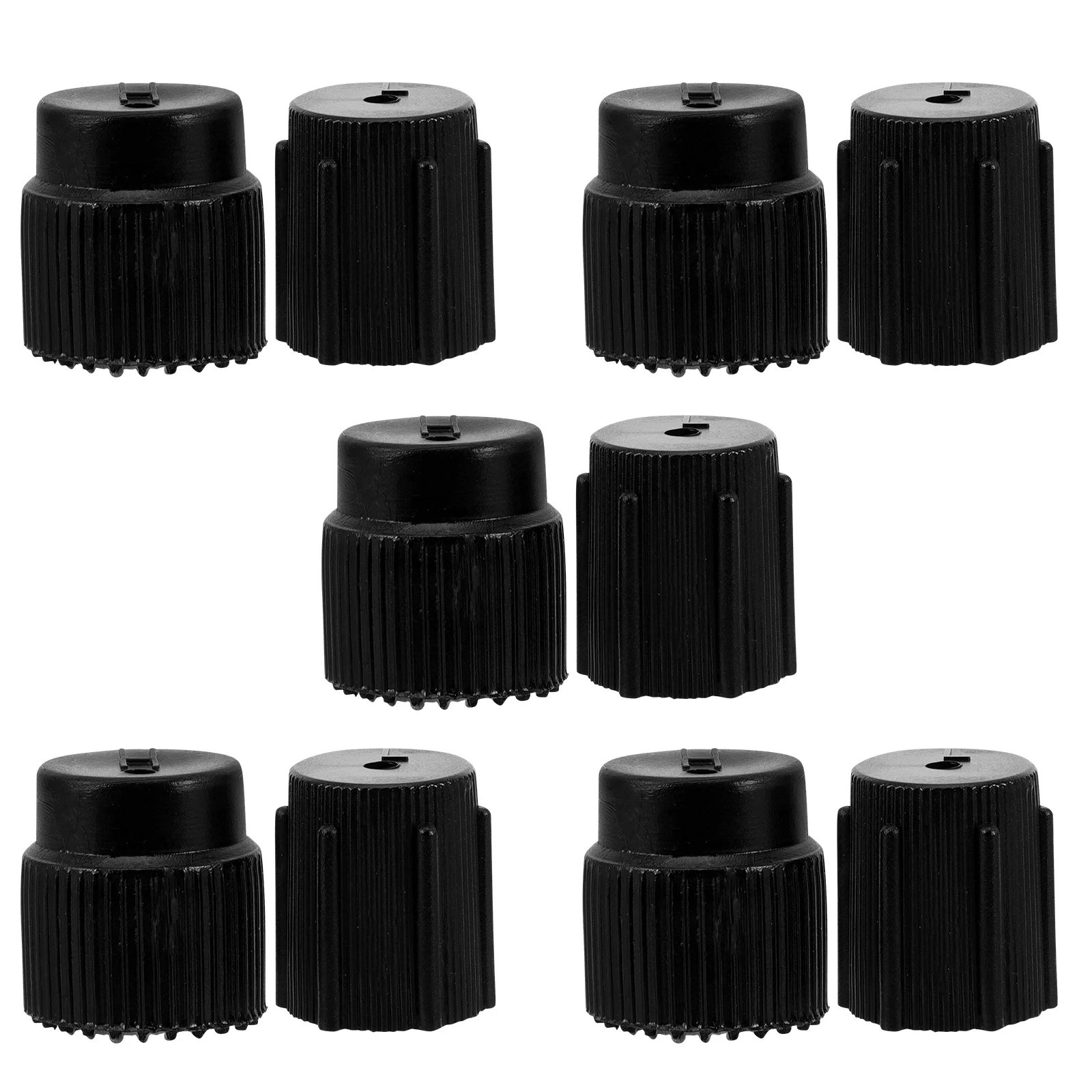 

10Pcs Air Conditioning Valve Caps ABS Plastic Auto Ac Repair Parts for Car High Low Pressure Charging Port Cover