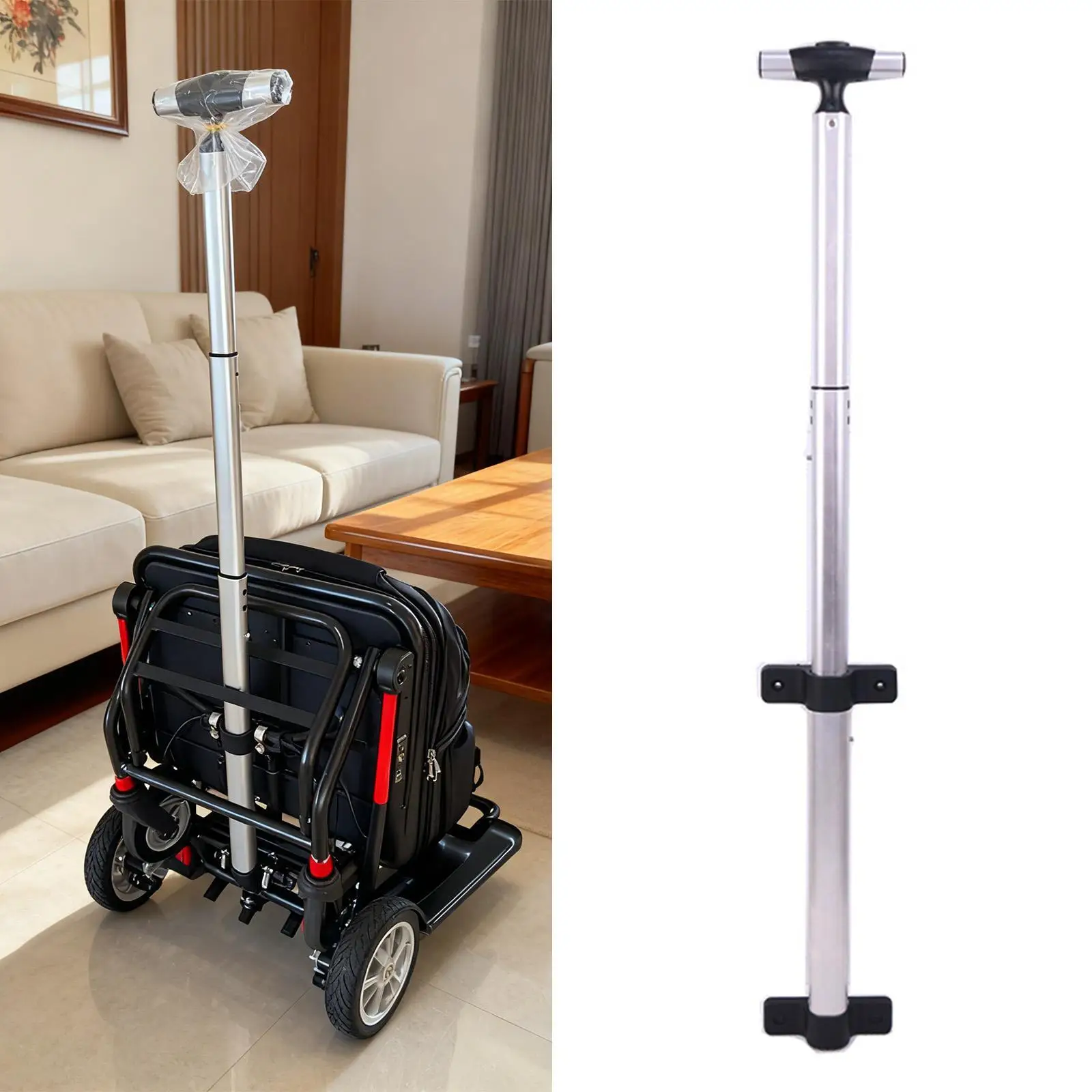 

Suitcase Telescopic Handle Maintenance Telescoping Handle Easy to Install Travel Luggage Pull Rod Replacement for Carrying Case