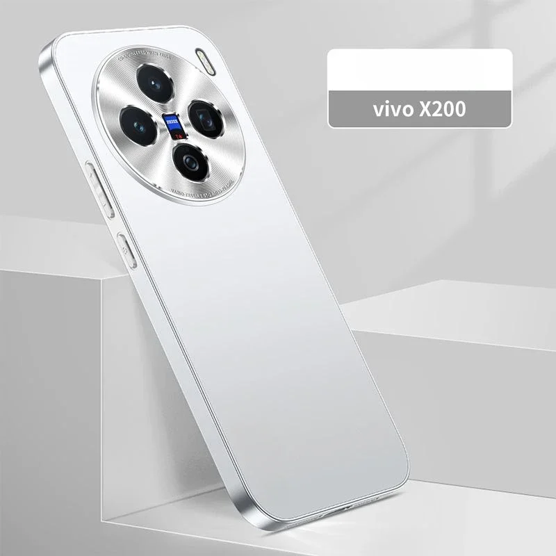 For Vivo X200 Pro X200ProMini Electroplated Frosted Backboard Lens Full Protection Phone Cover Anti-fall Protective Case Shell