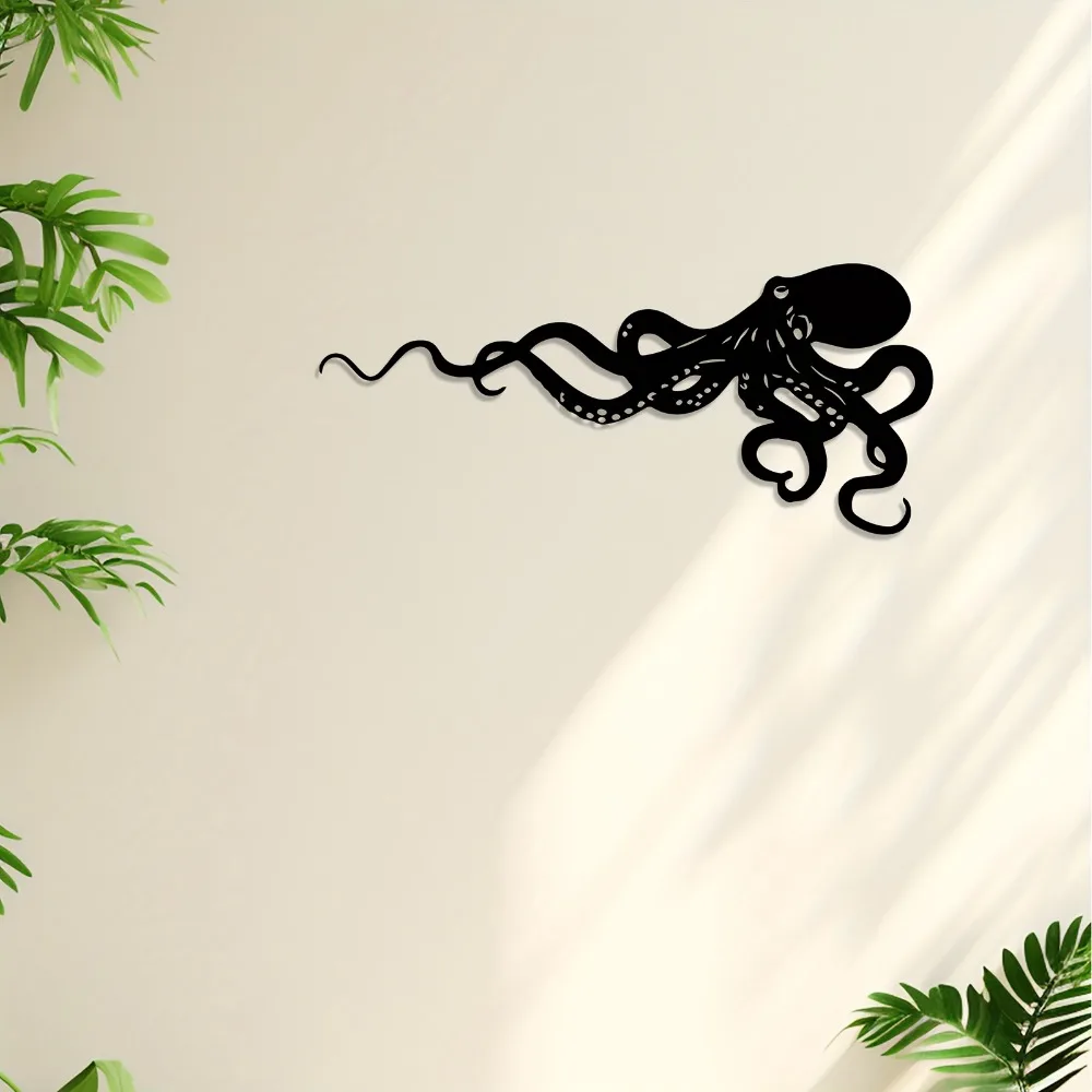 CIFBUY Vintage Octopus Metal Wall Art Iron Tentacle Sculpture Nautical Marine Decor for Bathroom Beach House Home Living Room