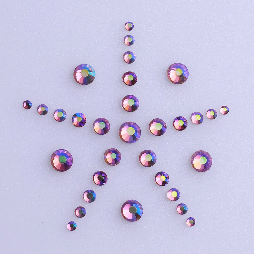 High Quality Mix Size SS6-SS20 Glass Rhinestones Dark Green AB Flat Back Strass Stones Diamond DIY Crafts Nail Art Accessories