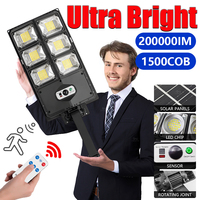 1500COB Super Bright Outdoor Solar Light 3Modes Motion Sensor Street Light Waterproof 200000LM Outdoor Lighting Garden Courtyard