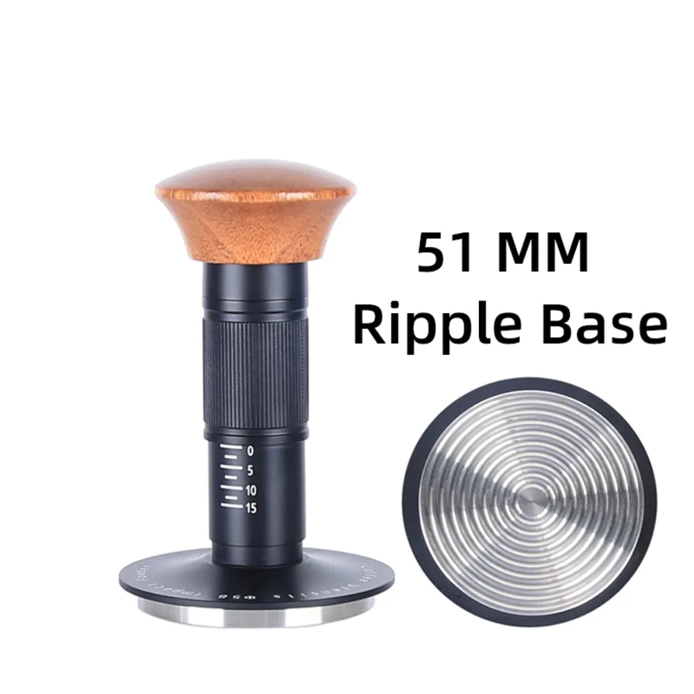 Auto Release Espresso Machine Tamper SUS304 with Markings Spring Loaded Tamper Eco-Friendly Sound Feedback Coffee Powder Hammer