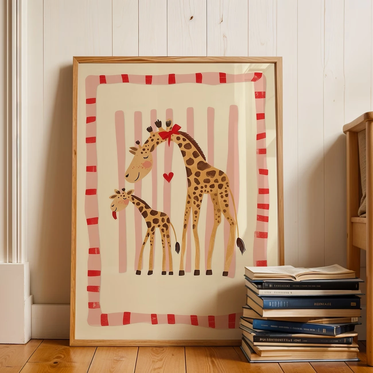 Modern Cartoon Gertie GiraffeWall Art Print Canvas Painting Poster Picture For Living Room,Bedroom Home Decor