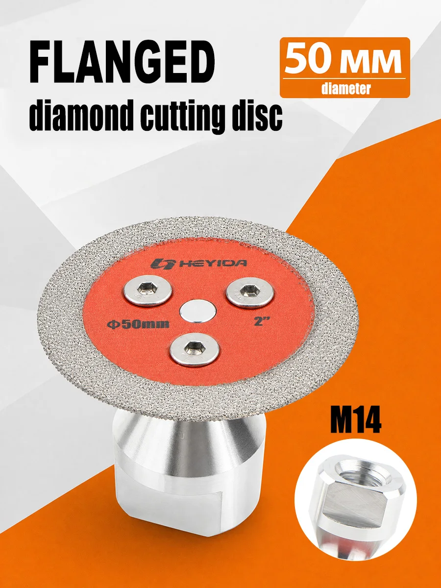 M14 Flange Diamond Cutting Disc 50mm 2Inch Brazed Diamond Saw Blade For Tile Marble Granite Rock Slab Engraving Grout Clean Tool