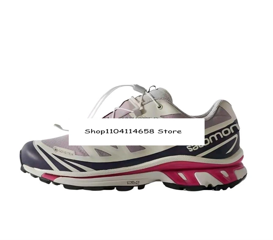 

SALOMON KITH XT-6 Gore-Tex "Pink" Anti slip wear-resistant low cut outdoor running shoes for men and women pink and purple