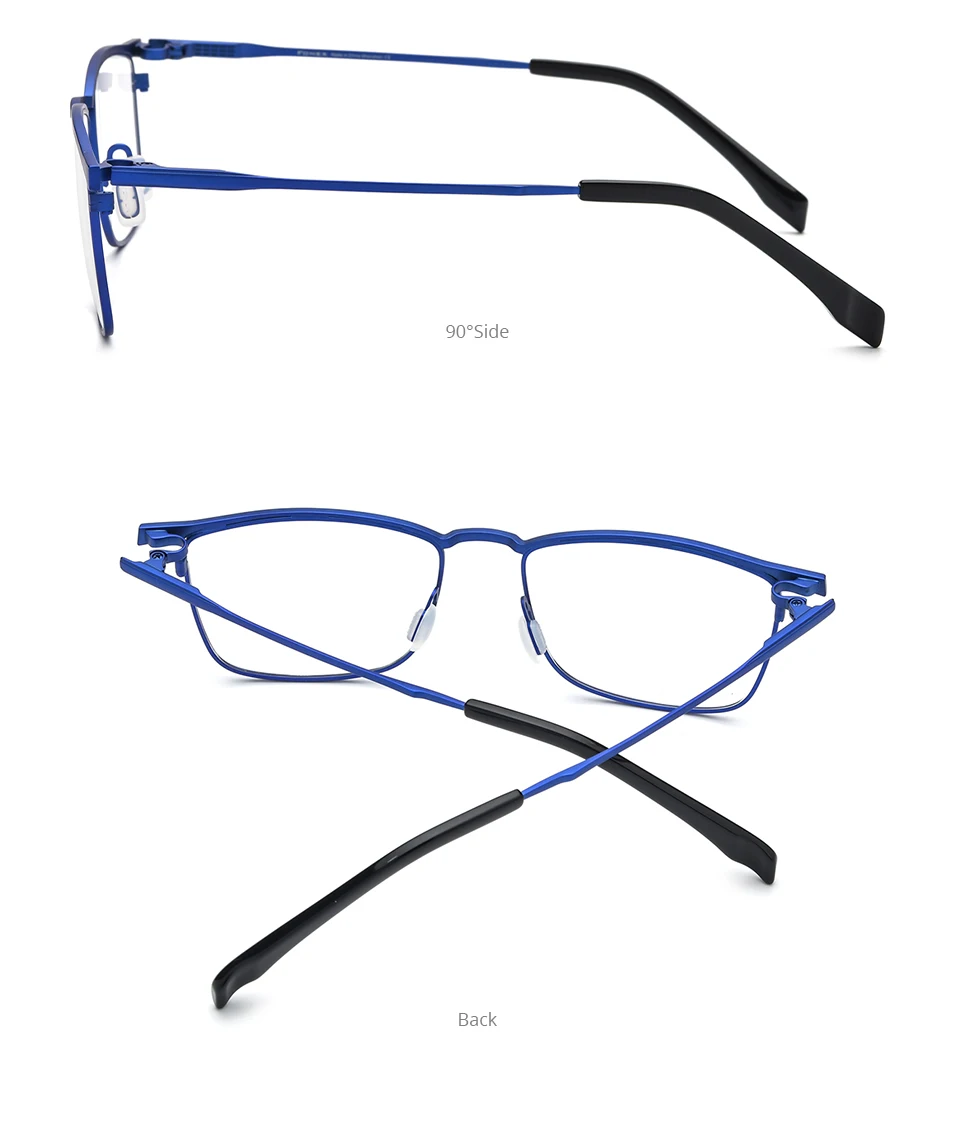 FONEX Titan-Brillengestell für Herren, Markendesign, quadratisch, ultraleicht, japanische, ultraleichte, hochwertige Brillen 85741 – Detail 8