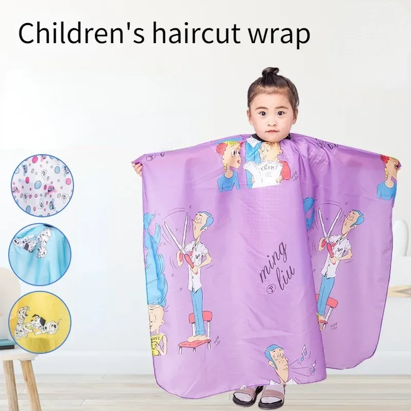 Envoltório de corte de cabelo infantil, ferramentas de corte de cabelo do barbeiro, xale de cabelo, envoltório de cabelo antiaderente, cabelos infantis cortando tampas