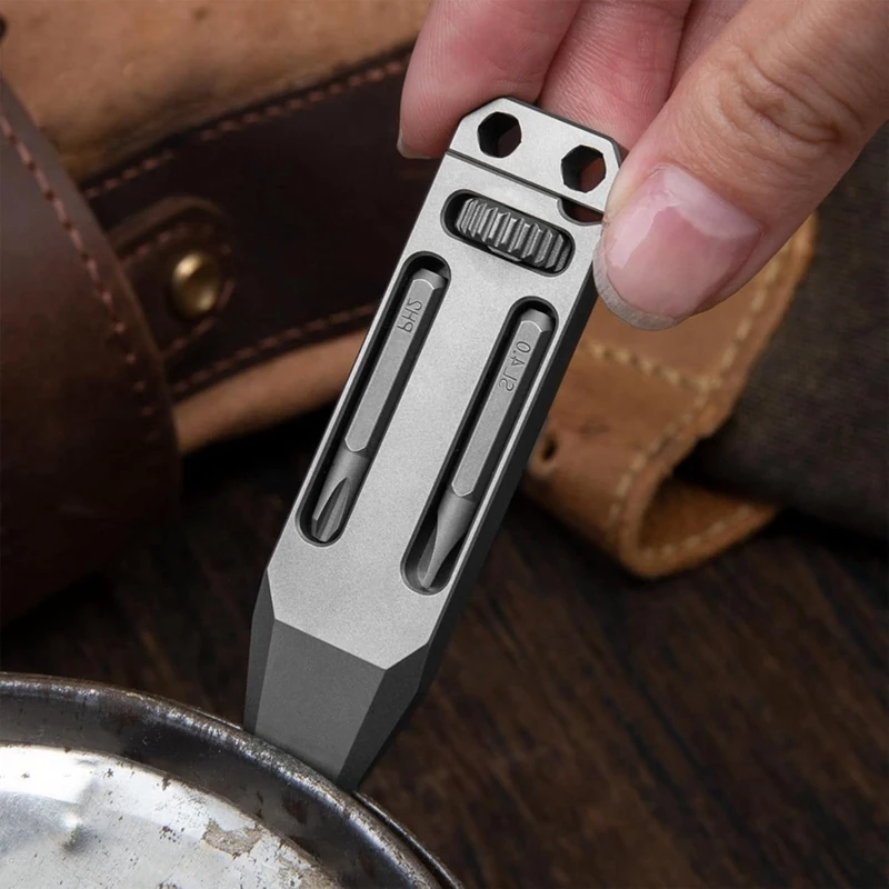 Promotion! Titanium Alloy Mini Wrench Multi-Function Adjustable Wrench Portable Keychain Pocket Tool Pendant Screwdriver For Man