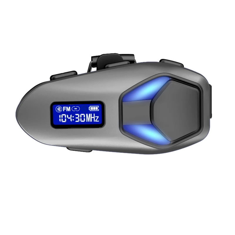 Smart Motorcycle Helmet Headphones: Bluetooth 6.0, featuring a built-in voice assistant, ambient lighting, FM radio, music shari