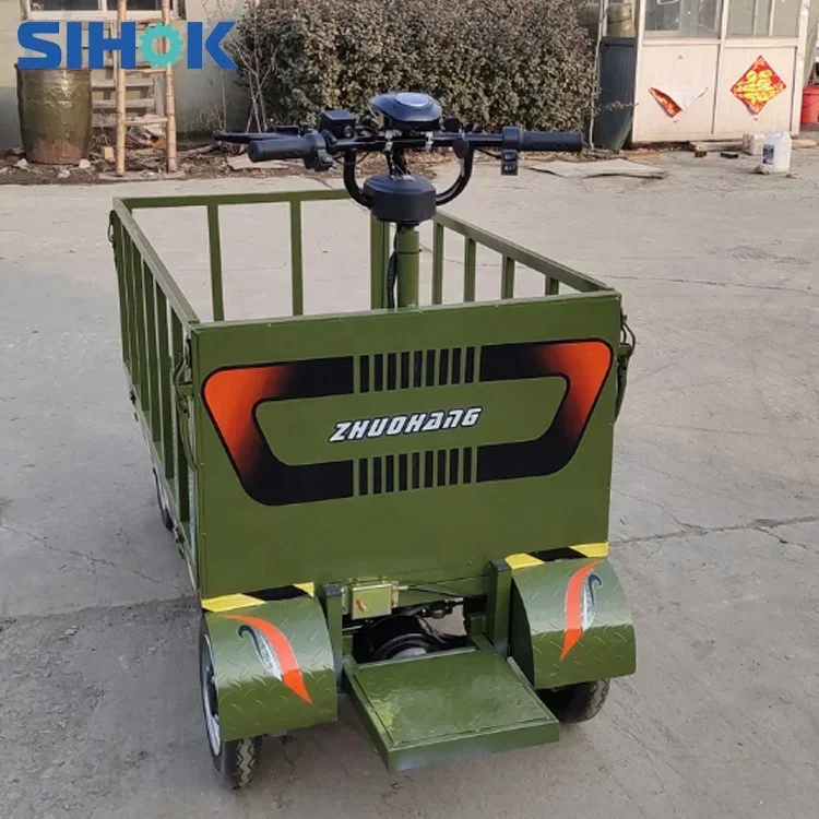 Handling Tools 4 Wheels Flat Truck Heavy  Cargo Platform Trolley Battery Operated Electric Transport Truck