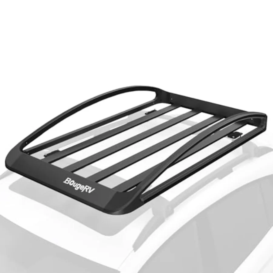 

64''x40''x8'' Aluminum Roof Basket Anti-Rust Lightweight Universal Roof Rack Basket Rooftop Cargo Carrier with Wind Fairing 150
