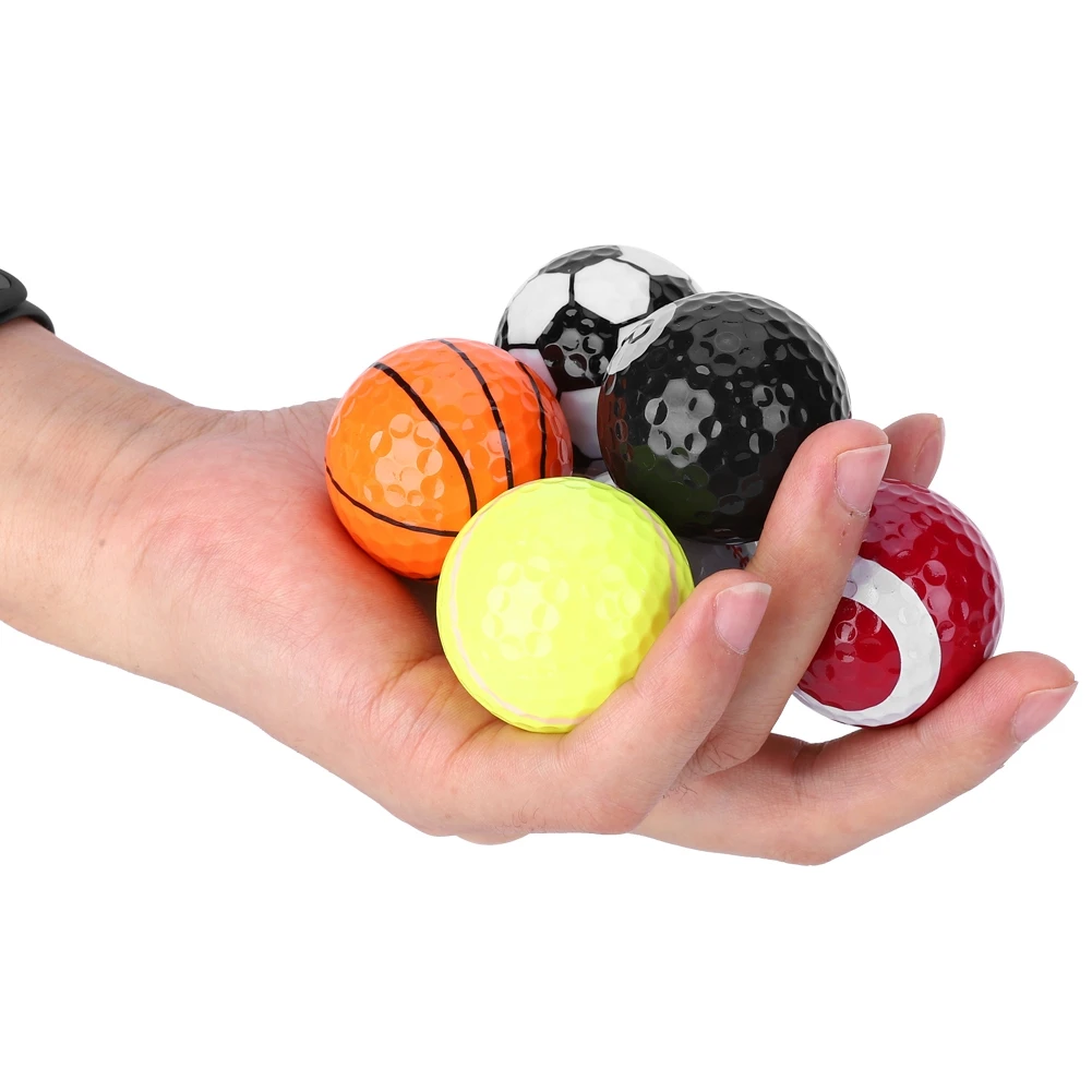 6Pcs Portable Golf Balls Sports Practicing Gift Balls Accessory for Competition Usage