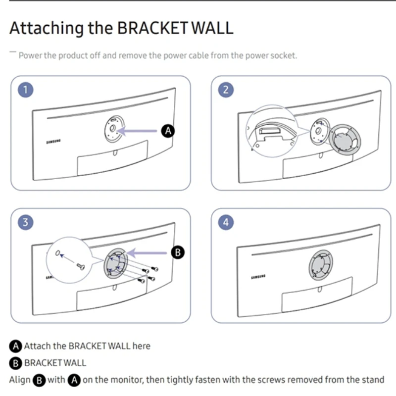 Настенный кронштейн-адаптер для Odyssey Neo G8 S32BG850NC BN61-18648A S32BG850 LS32BG852NEXXY LS32BG850NUXXU LS32BG850NUXEN