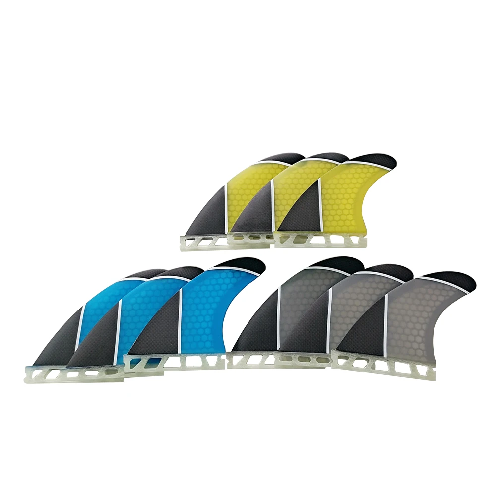 M Surfboard Fins Tri Fins Set Single Tab Thruster Carbon Fiber Surf Fins UPSURF FUTURE G5 Fins Set Surf Board Stabilizer