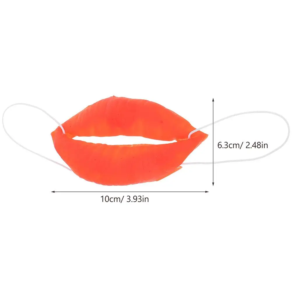 

6 Pcs Funny Props Decorative Red Lip Plastic Sausage Mouth Big Thick Lips Cosplay Party Jokes Interactive Guest Communication