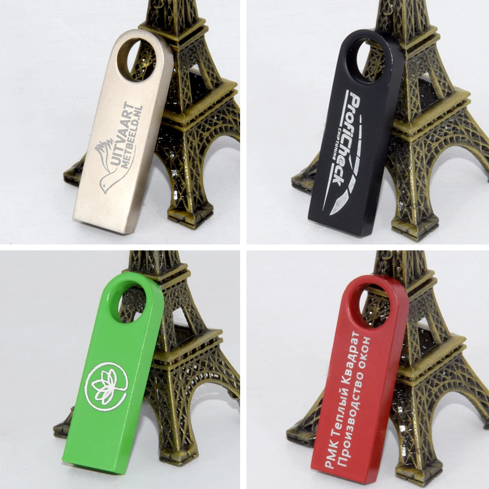 Clé USB en couleur avec logo personnalisé, clé USB, mémoire de disque U, 32 Go, 16 Go, 8 Go, 4 Go, 2 Go, cadeau, 100 pièces par lot