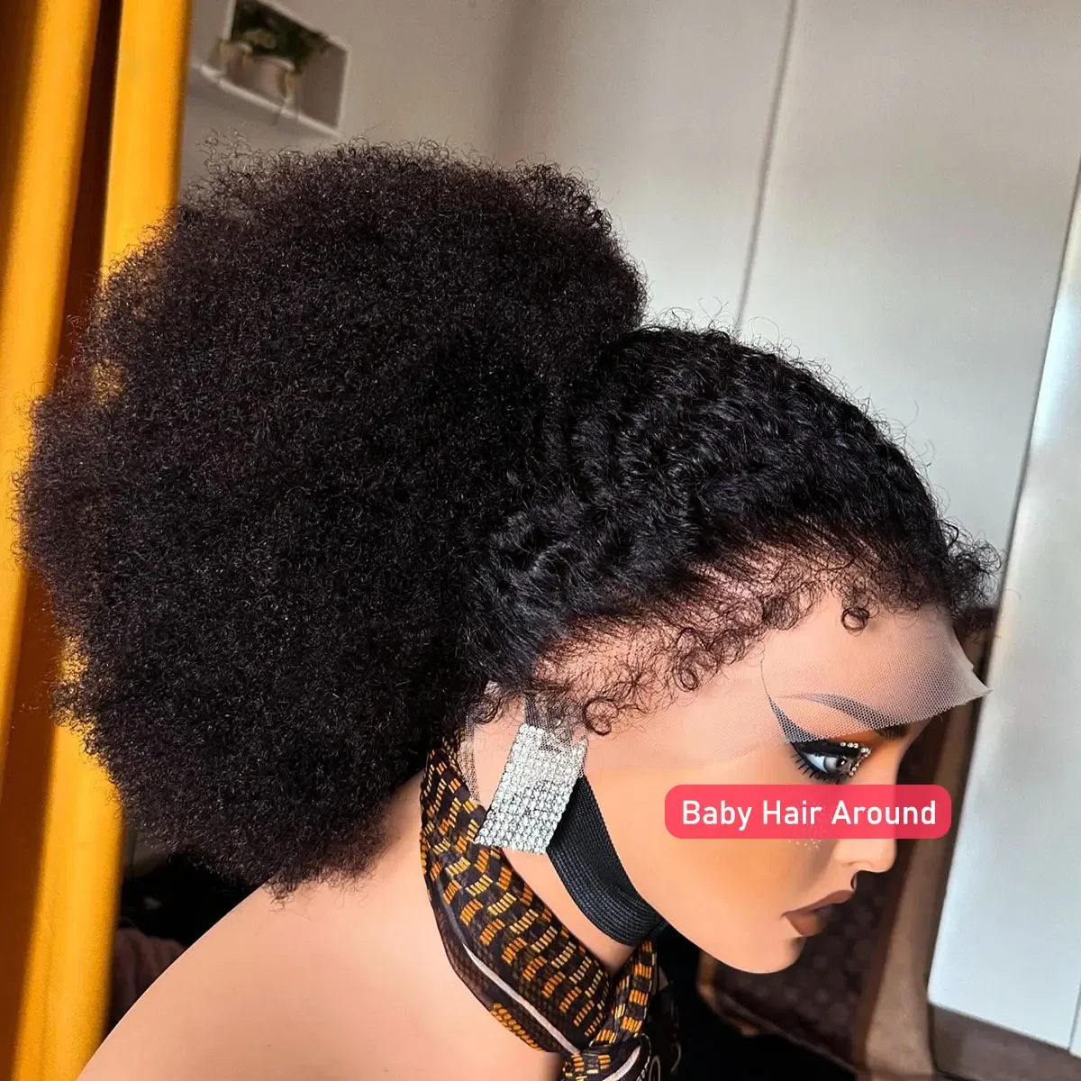 

Парик из натуральных волос Afro Kinky Curly без клея, с краями 4C, 13x6, с кружевной передней частью, готовый к носке, 4x4, с HD-кружевной застежкой, для женщин, с предварительно выщипанными линиями роста волос