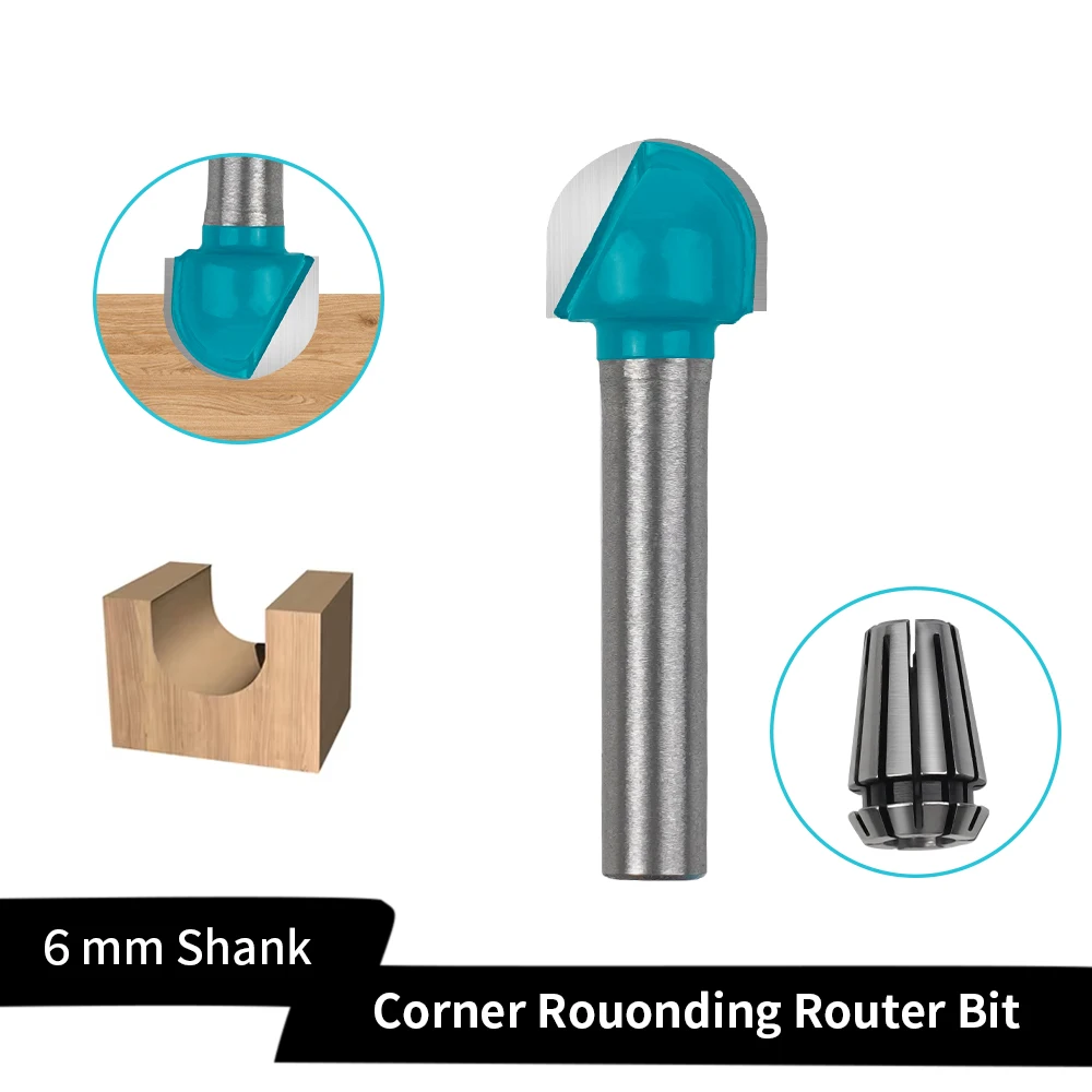 1pcs D6x12x9.5 Round Bottom Knife Woodworking CNC 3D Engraving Cutter Milling Cutter