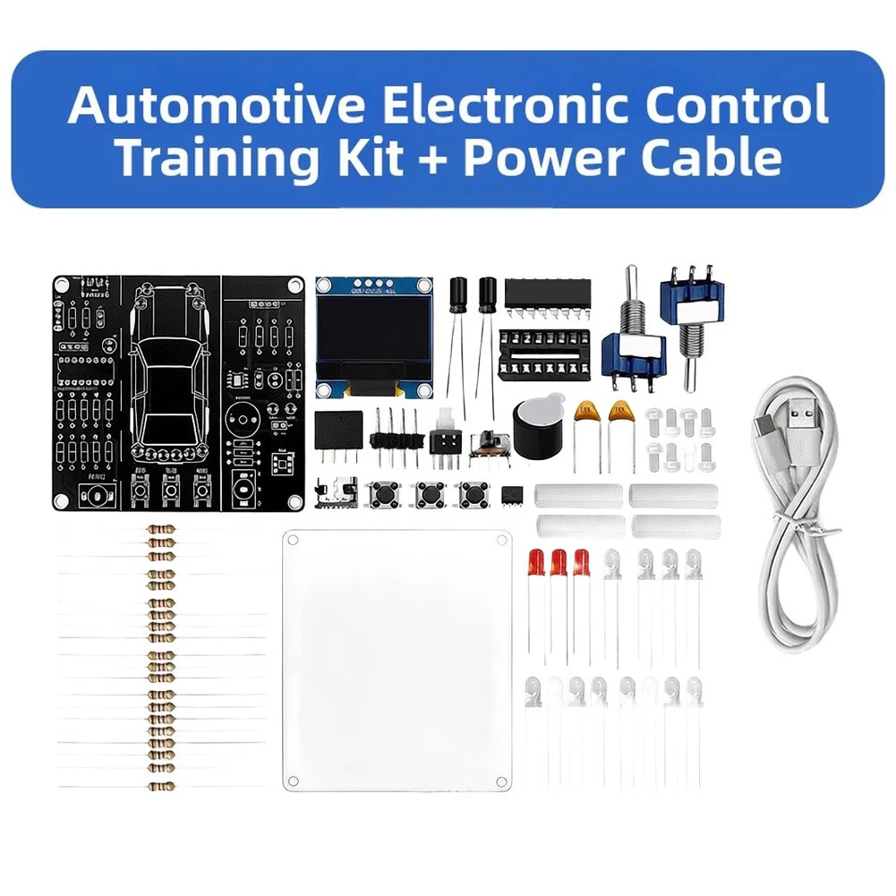 Electronic Control Board Kit for Automotive Study Programs with Soldering Tasks and Operational Circuit Projects