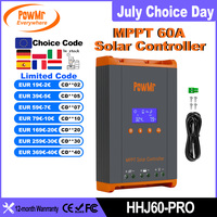 PowMr 60A MPPT Solar Charge Controller 3 Stages Charging for 12V 24V 36V 48V Battery 160VDC Solar Panel Can Parallel 12 Units