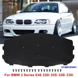 Car Front Engine Hood Insulation Pad with Buckles for BMW 3 Series E46 320i 325i 328i 330i 51488193941