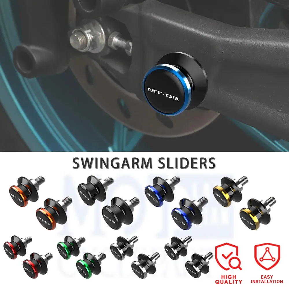 

Motorcycle Swingarm Slider Spools CNC Stand Screws 6MM FOR YAMAHA MT03 MT-03 2005-2023 2020 2019 2018 2017 2016 2015 MT 03 LOGO
