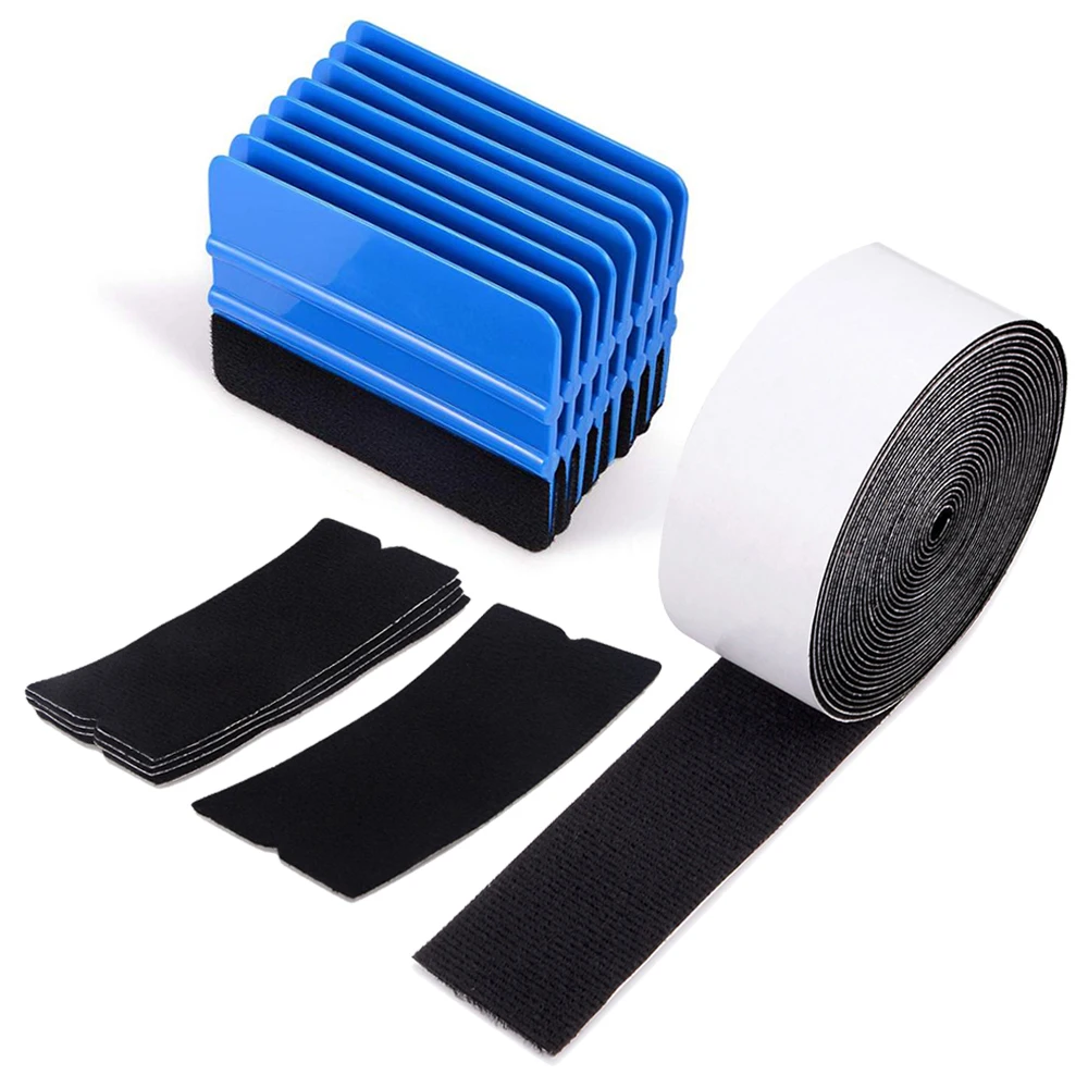 

FOSHIO Window Squeegee Replacement Felt Fabric Soft Cloth Car Cleaning Vinyl Film Tinting Scraper Edge Protector Wrapping Tools