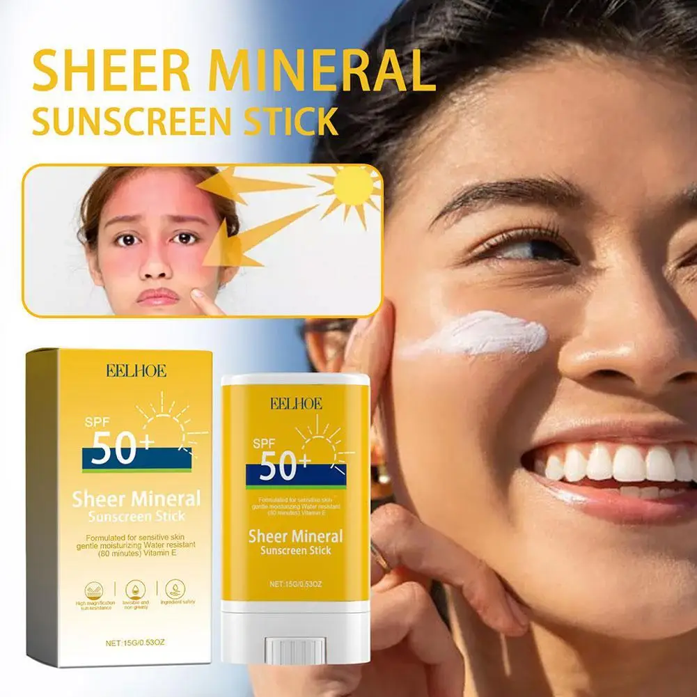 Sunscreen SPF50+ In Bar Blocker Matte Sun Stick Moisturizing Solar Greasy Korean Protector Cream UV Non Whitening Face Products