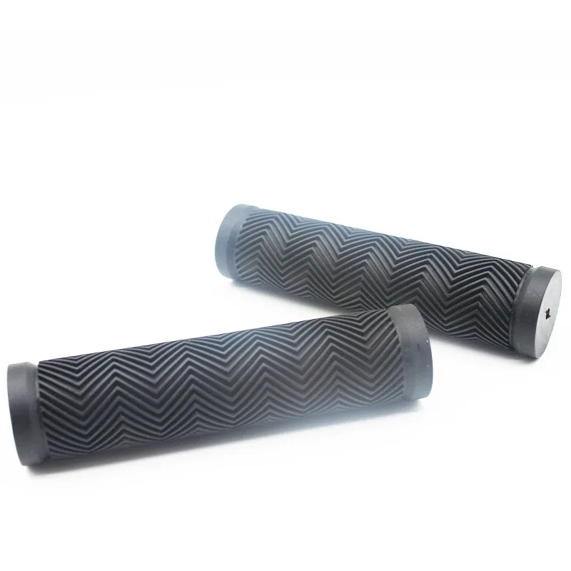1Pair Bike Handlebar Grips 22mm 120mm TPR Rubber MTB Bicycle Handle Grip Shock‑Absorbing Anti‑Slip Durability Replacement Parts