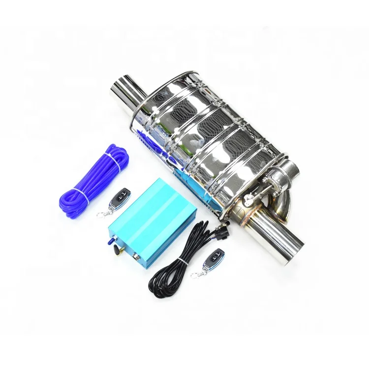 

SYPES Car Exhaust System Vacuum Valve Control Exhaust Pipe Kit Variable Universal 63MM Remote Control Rear Pipe