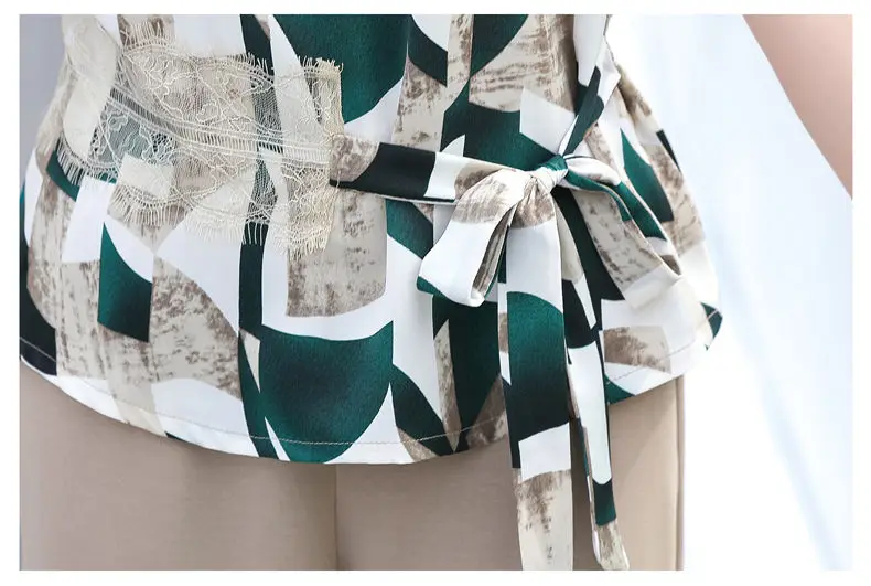 Modne koszule damskie z nadrukiem, luźny krój, nowy styl, szyfonowe, z krótkim rękawem.