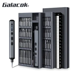 Precision Electric Screwdriver Set 68 in 1 Cordless 64 S2 Precision Drill Bits 5 Torque Settings LED Hand Repair Tool Kit