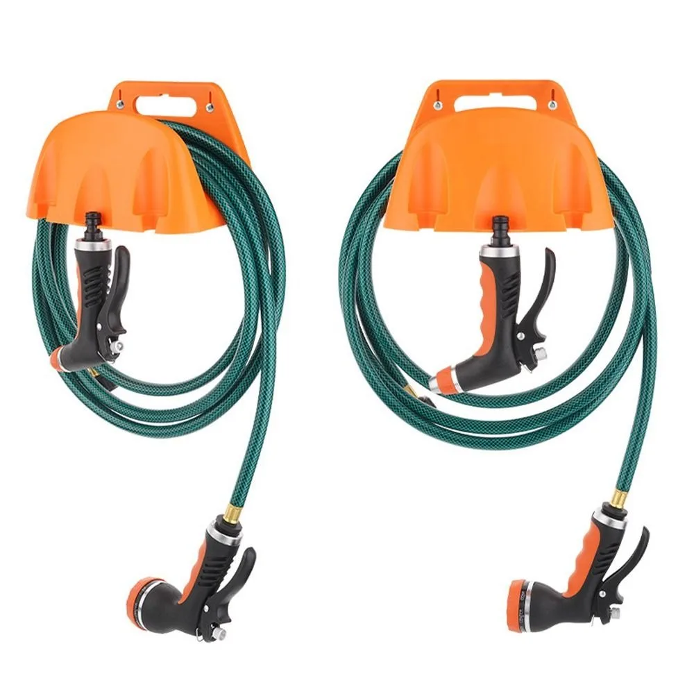 

Пластиковый настенный держатель для шланга, утолщенный портативный держатель для хранения садового шланга, прочный универсальный органайзер для шланга, садовые инструменты