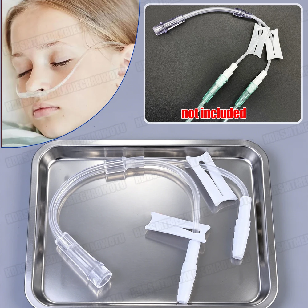 

10-100Pcs Sterile Oxygen Tube Three-way Nasal Cannula Connector 3-way Oxygen Concentrator Accessories Three People Inhale Oxygen