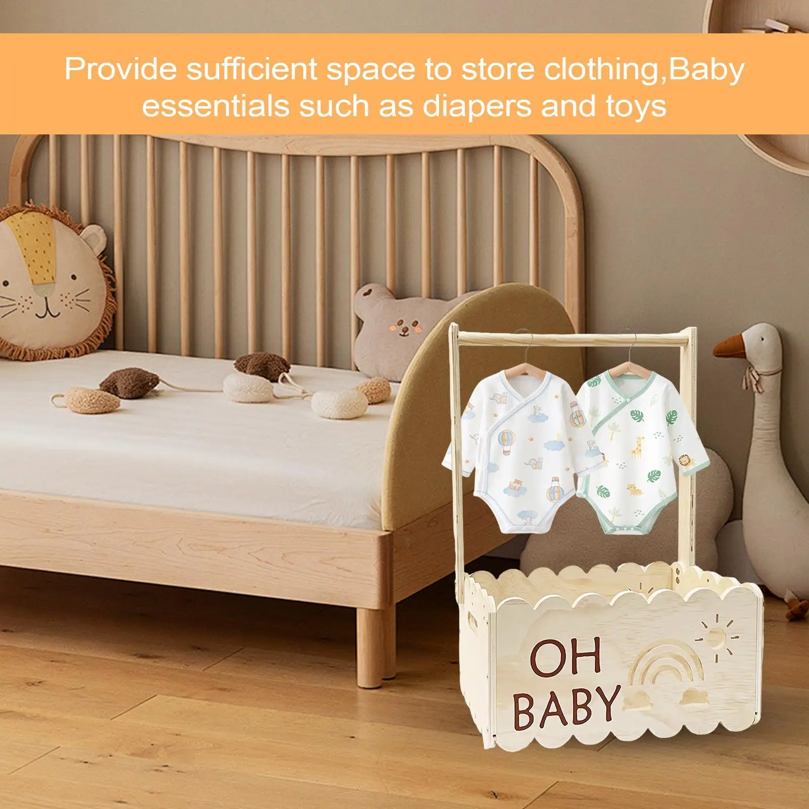 Caja para Baby Shower, cesta para bebé con asa, cajas decorativas para hija, familia, bautismo, exhibición, ducha, embarazo, amigos